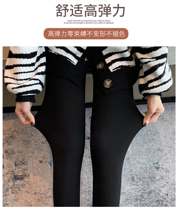 Extra-thick lambskin leggings for women in autumn and winter, with added fleece and thickened outerwear, high-waisted one-piece pants, large-sized warm cotton pants from Northeast China pic 12