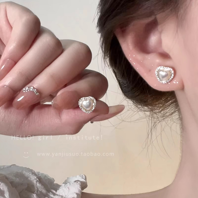 925针ins风珍珠耳钉女百搭耳环高级感气质耳饰摆地摊夜市爆款批发详情27
