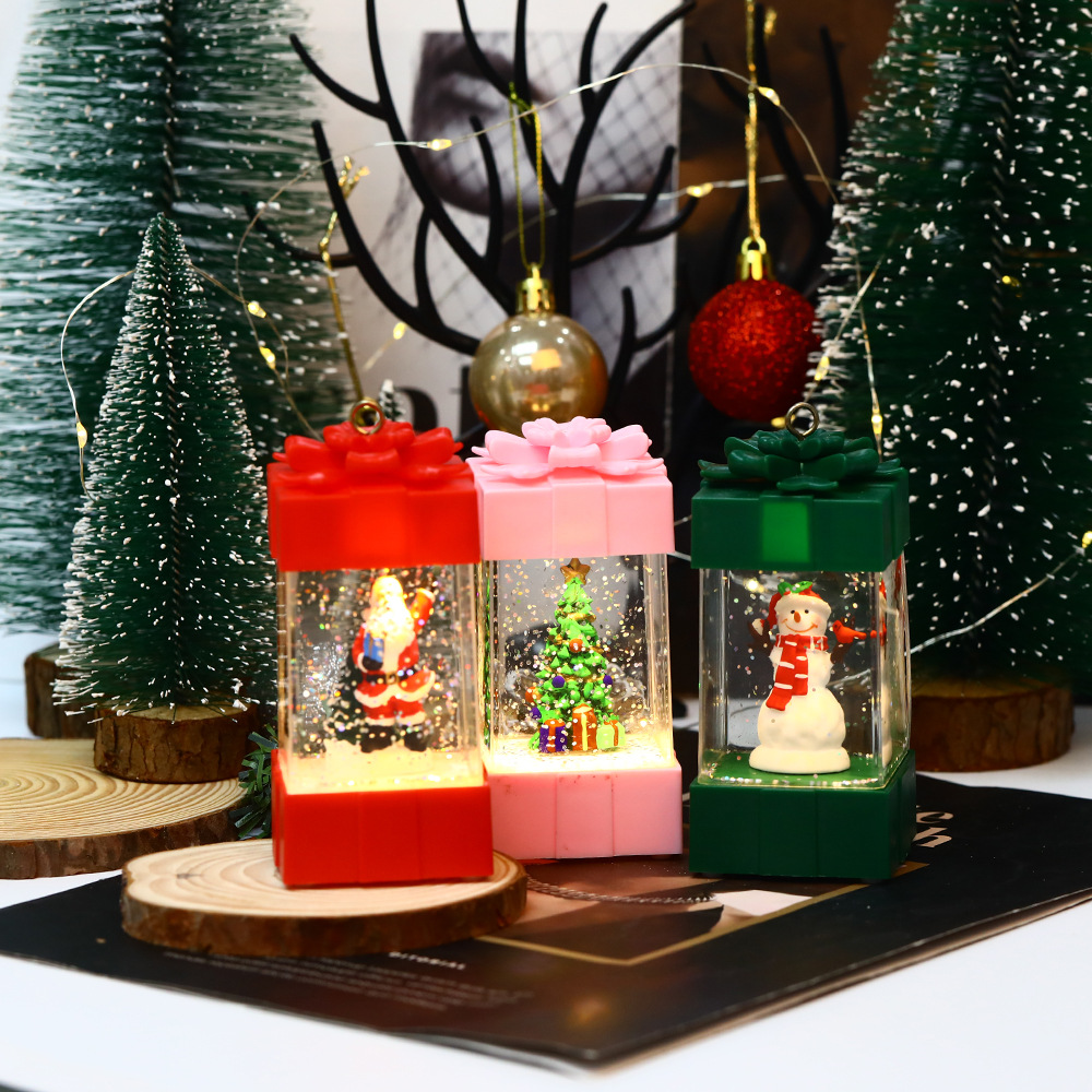 New cross-border water-filled small wind light LED portable Christmas electronic candlestick pic 10