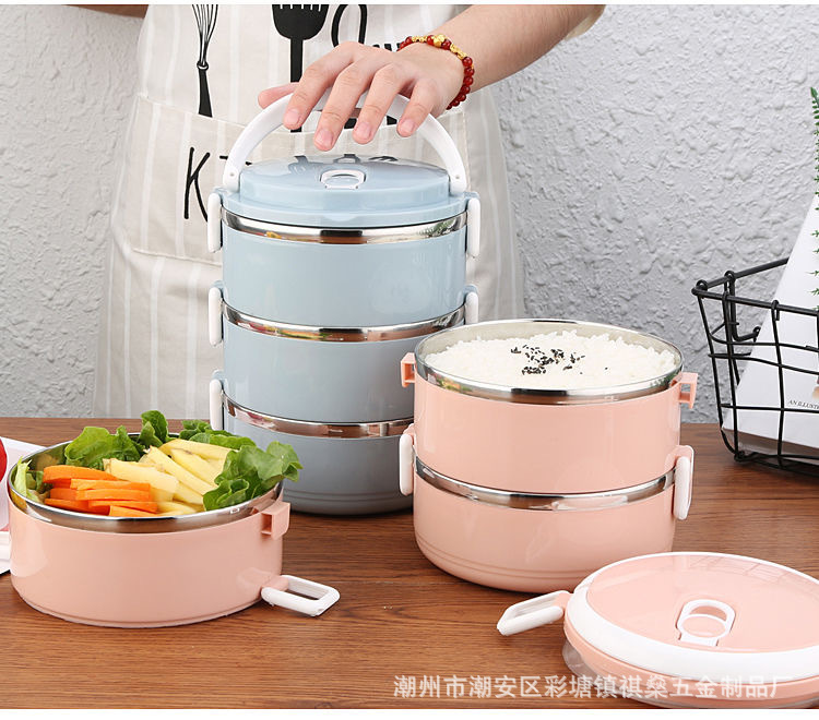 不锈钢学生上班族便当盒保温饭盒创意保温桶大容量便携详情13