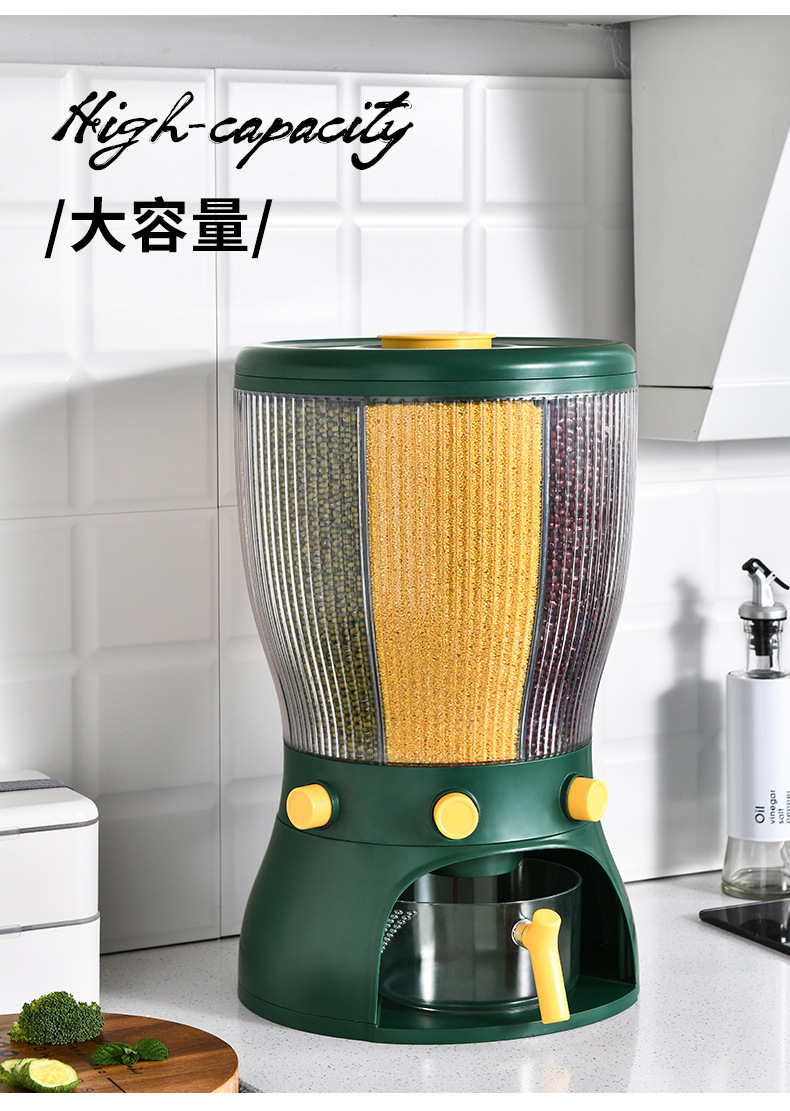 Rice bucket, insect-proof and moisture-proof sealed rice jar surface, storage of rice, flour, cat food and dog food, household storage rice box, 10L pic 28