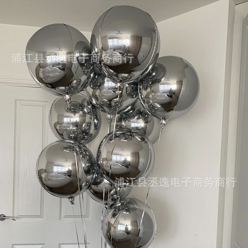 跨境爆款22寸4D立体圆球婚庆生日狂欢庆祝派对场景布置装饰气球详情4