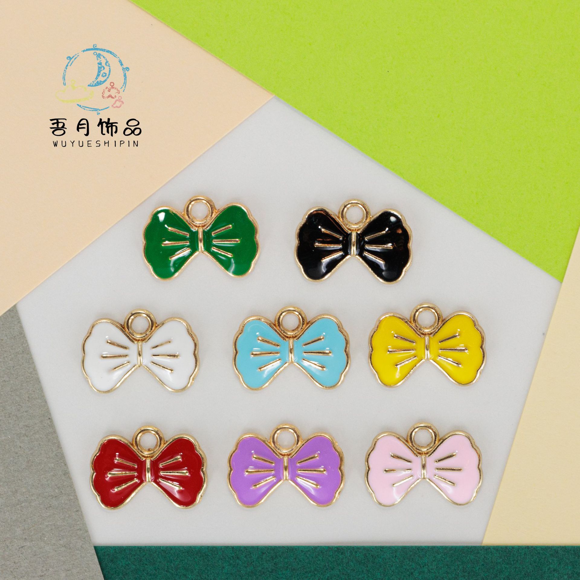彩虹滴油合金饰品配件项链手链耳环耳饰手工diy材料义乌批发厂家详情26