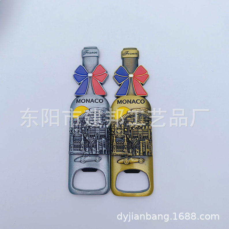 金属旅游纪念品摩纳哥MONACO摩纳哥王宫摩纳哥大教堂锌合金开瓶器详情4