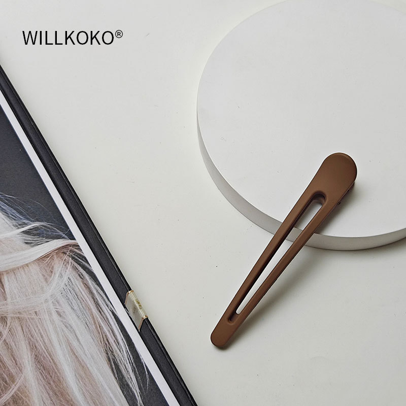 Hairpins for women: Seamless bangs on the forehead, a perfect tool for organizing loose hair at the back of the head, a one-line duckbill clip, hairpin clips, and headwear pic 6