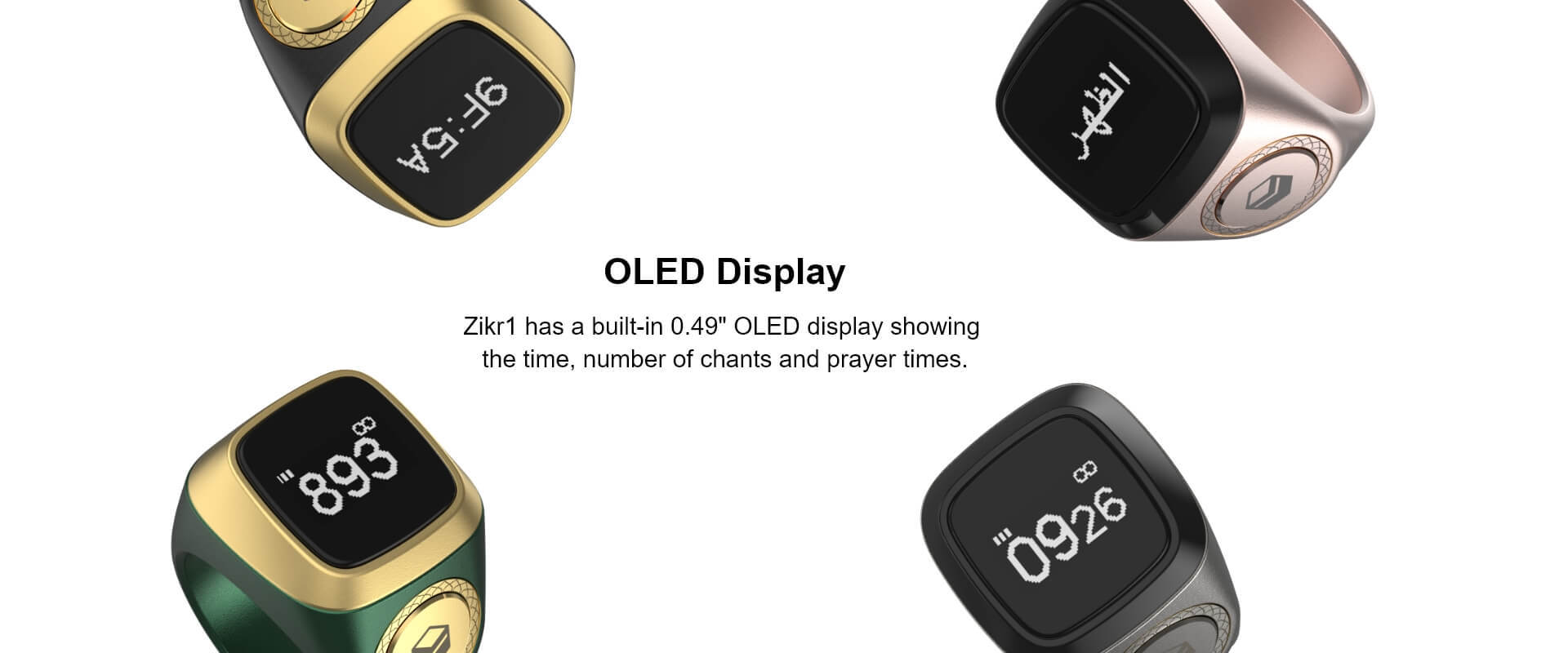 m02pro Metal Smart Bluetooth ring counter iqibla zikr ring counter tassbee pic 5