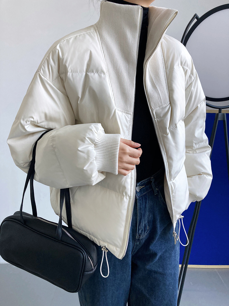 Luxi 2022 New Design sense stand-up collar short Down jacket for petite women 90, white duck down jacket Y33 pic 25