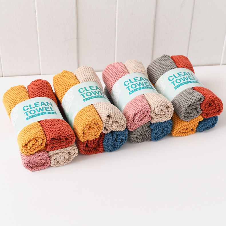 Wholesale household cleaning cloths, glass table cleaning cloths, car cleaning cloths, thickened water-absorbing quick-drying microfiber towels pic 12