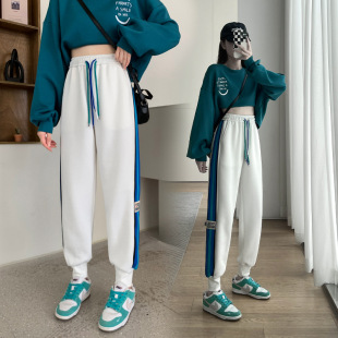 欧棉绒阔腿裤女秋冬新款雪尼尔休闲女士直筒裤子垂感百搭显瘦长裤详情9