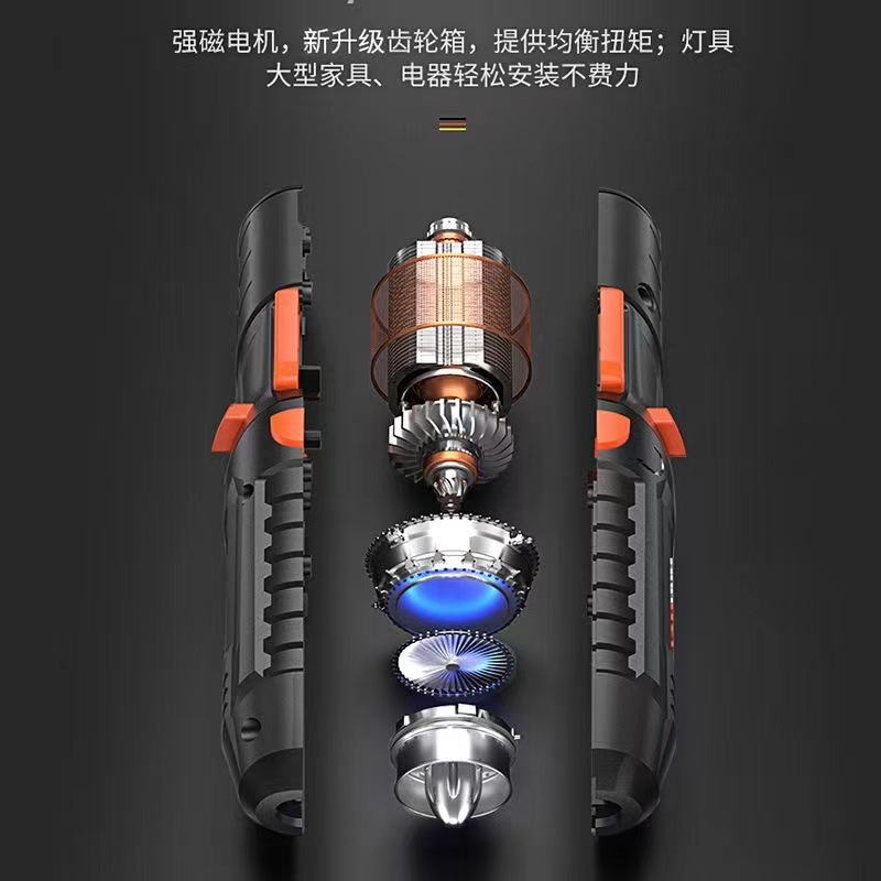 Wholesale of household small multi-functional electric drills, rechargeable folding power tools, electric screwdrivers, electric screwdrivers and screwdrivers pic 3