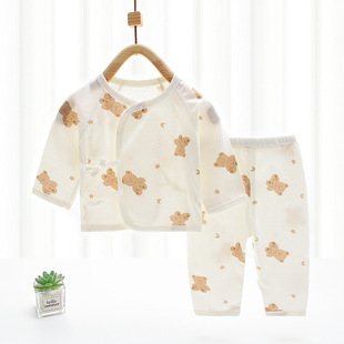 Baby one-piece suit, autumn new style base underwear, pure cotton long-sleeved shirt for boys and girls, baby crawling suit, newborn clothes pic 7