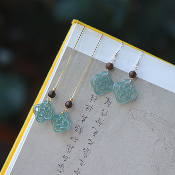 Amazon AliExpress New Chinese-style natural blue water drum bead A-grade jade bracelet for women, light luxury 925 silver inlaid rabbit jewelry pic 2