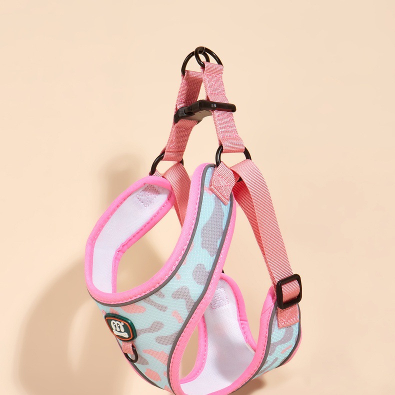 Factory wholesale in stock. Summer hot sale: Three-piece set of cute cat and dog pet chest and back straps, dog walking leashes, garbage bags pic 9