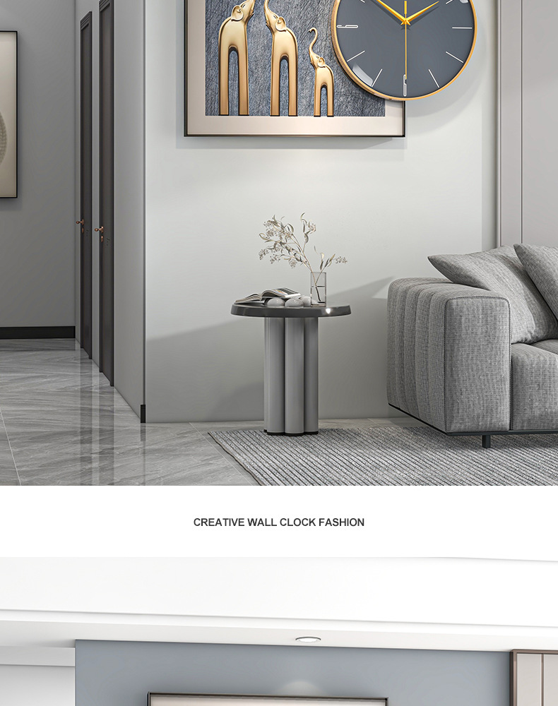 跨境钟表客厅新款大象挂钟意式现代装饰时钟挂墙立体浮雕简约挂画详情13