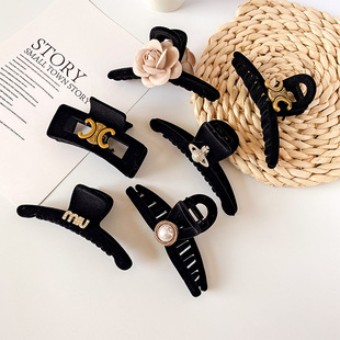 黑色发夹韩国一字夹成人波浪夹子头饰边夹少女钢夹简约刘海小发卡详情14