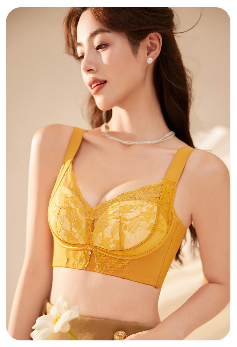 院线聚拢无钢圈网纱内衣透气小胸显胸大调整型无痕收副乳上托文胸详情24