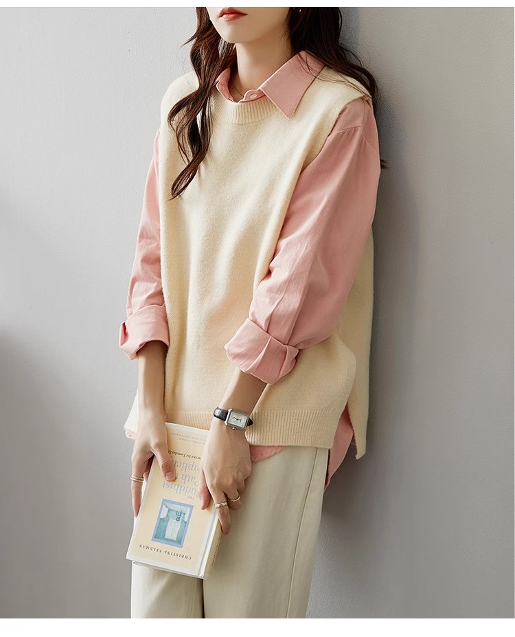 2024秋季纯色衬衫女休闲时尚百搭衬衣韩系通勤外套上衣详情33