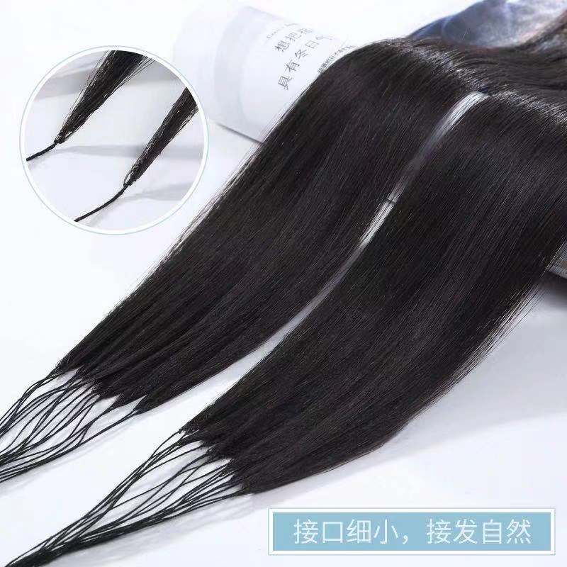 Real person wigs, straight hair, feather hair extensions, hair curtains, seamless hair extensions in stock and wholesale. Perming and dyeing available pic 5