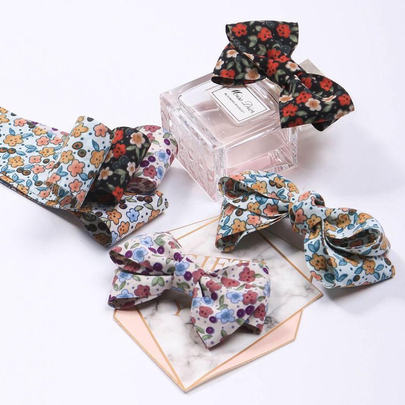 Double-sided color-block printed chiffon webbing, DIY bow hair accessory, gift flower packaging, collar flower accessory pic 4