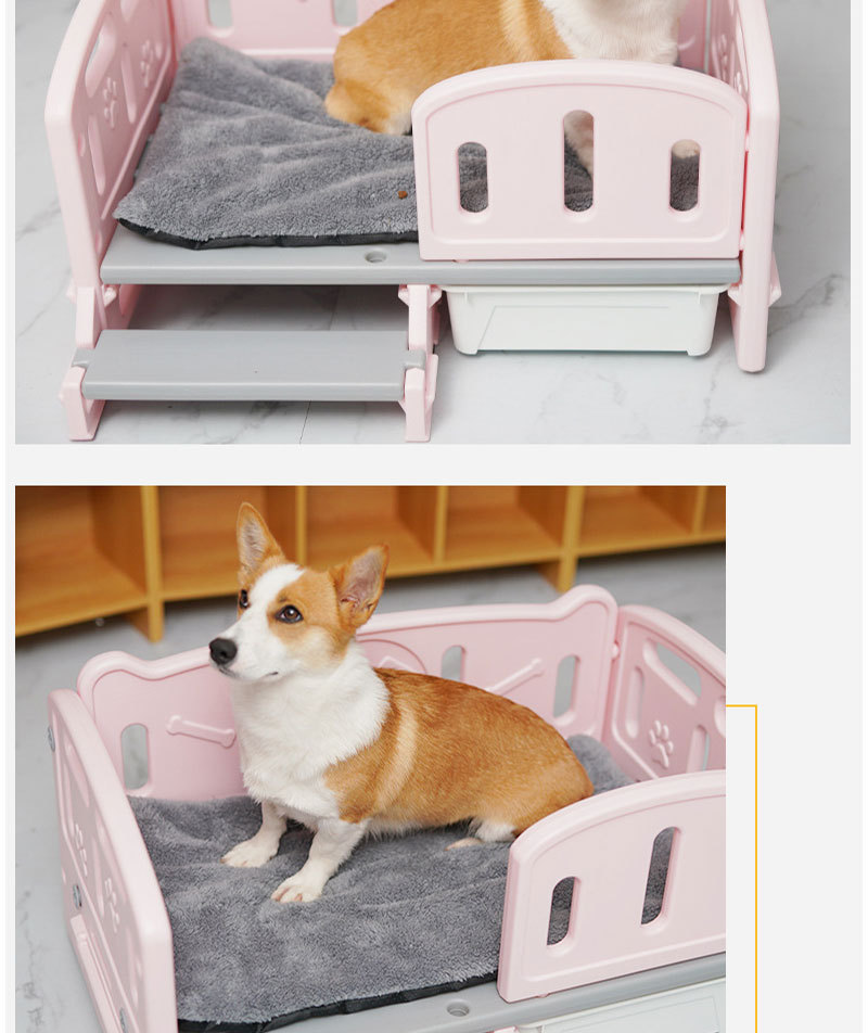 鑫鼎塑业宠物用品批发室内防水宠物床狗行军床中小型犬狗床公主床详情9