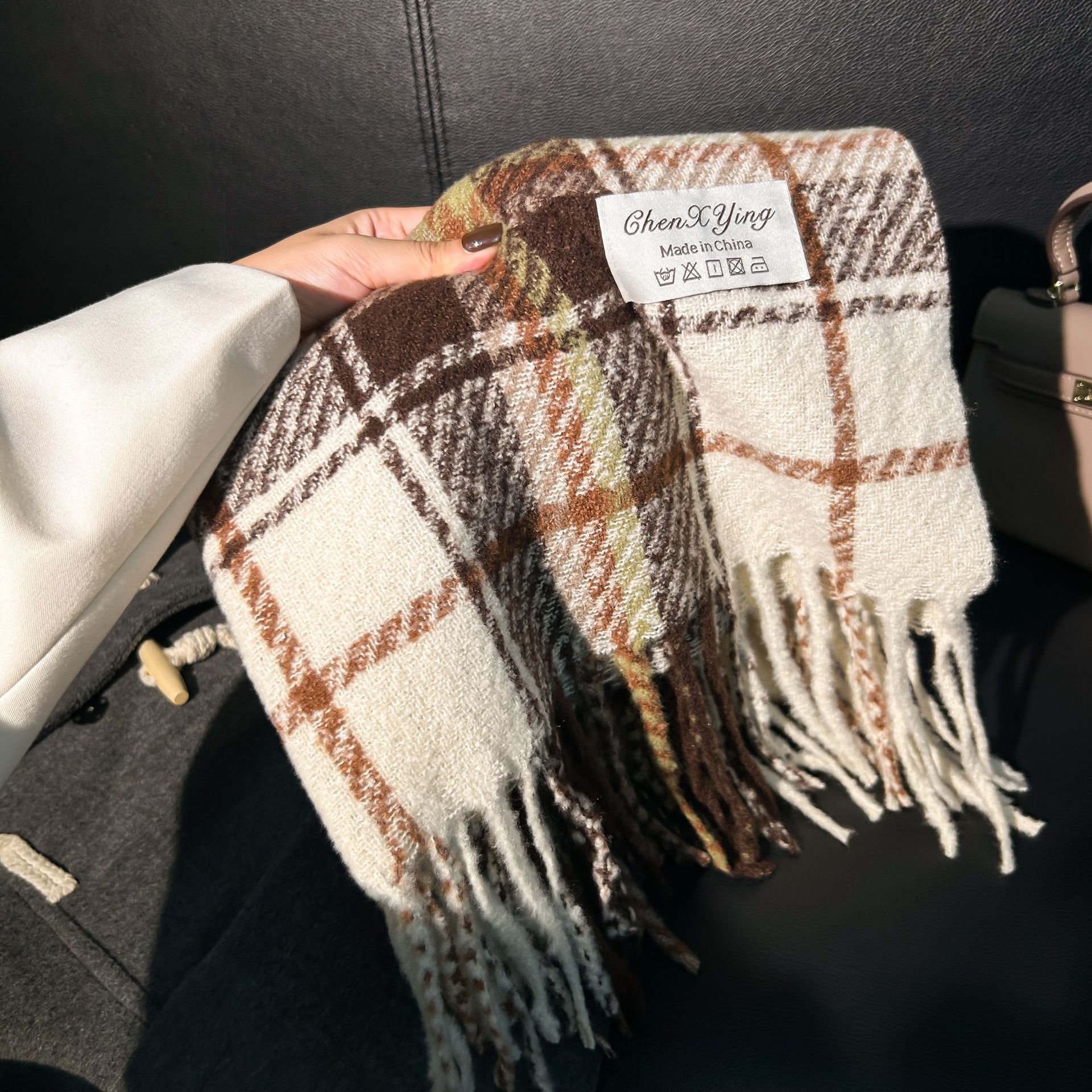 格子围巾女秋冬新款百搭保暖围脖披肩围巾 韩版情侣围巾冬天爆款详情16