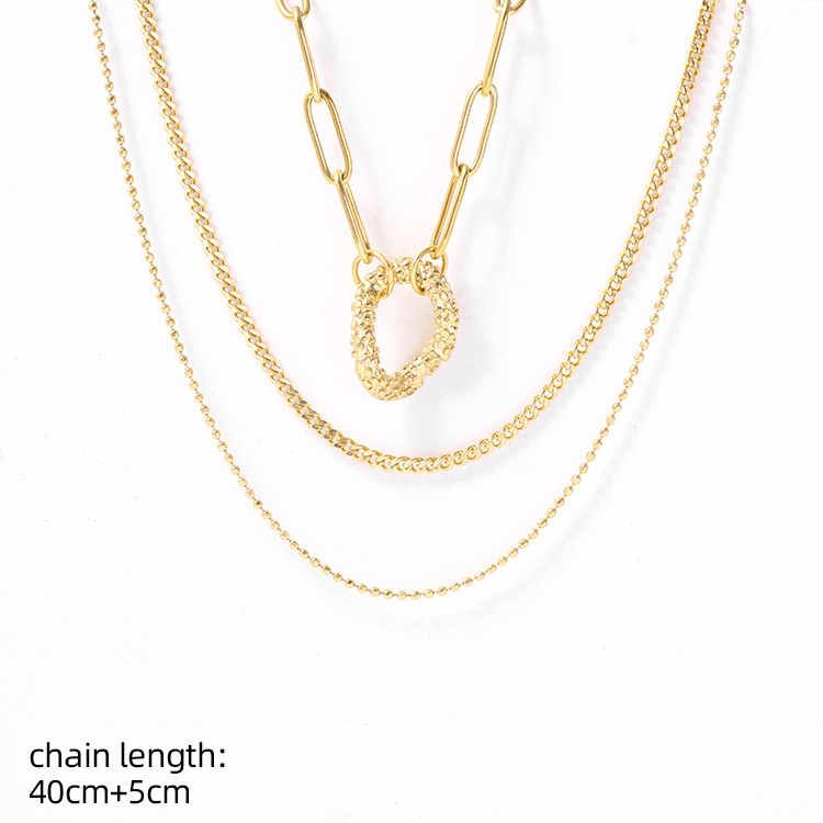 Oval chain, DIY jewelry bracelet, semi-finished accessory, pendant, chain, 18K vacuum electroplated pic 12