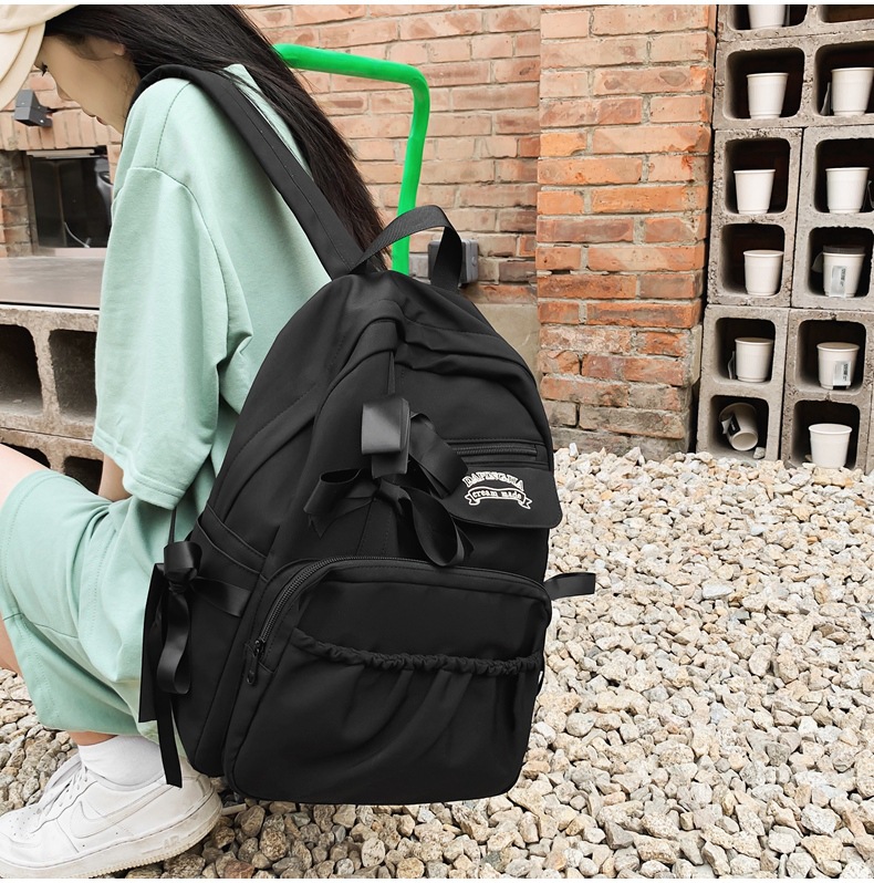 日系ins书包初中高中女生大学生高颜值双肩包蝴蝶结背包2023新款详情23