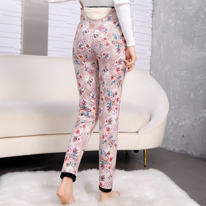 Woolen cotton pants for women to wear outside in winter, with added fleece, thickened, windproof, cold-resistant, knee protection, high-waisted, large-sized, and as a base layer for middle-aged and elderly people pic 18