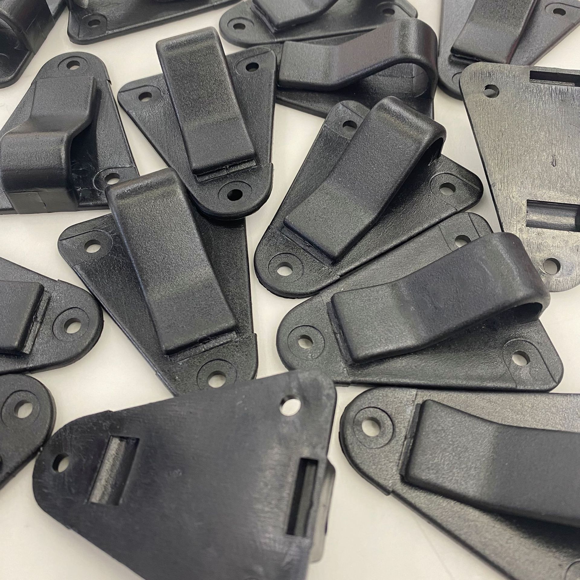 Wholesale of plastic triangular plate hook back clip perforated hook, plastic bag accessories POM polyoxymethylene large hook pic 9