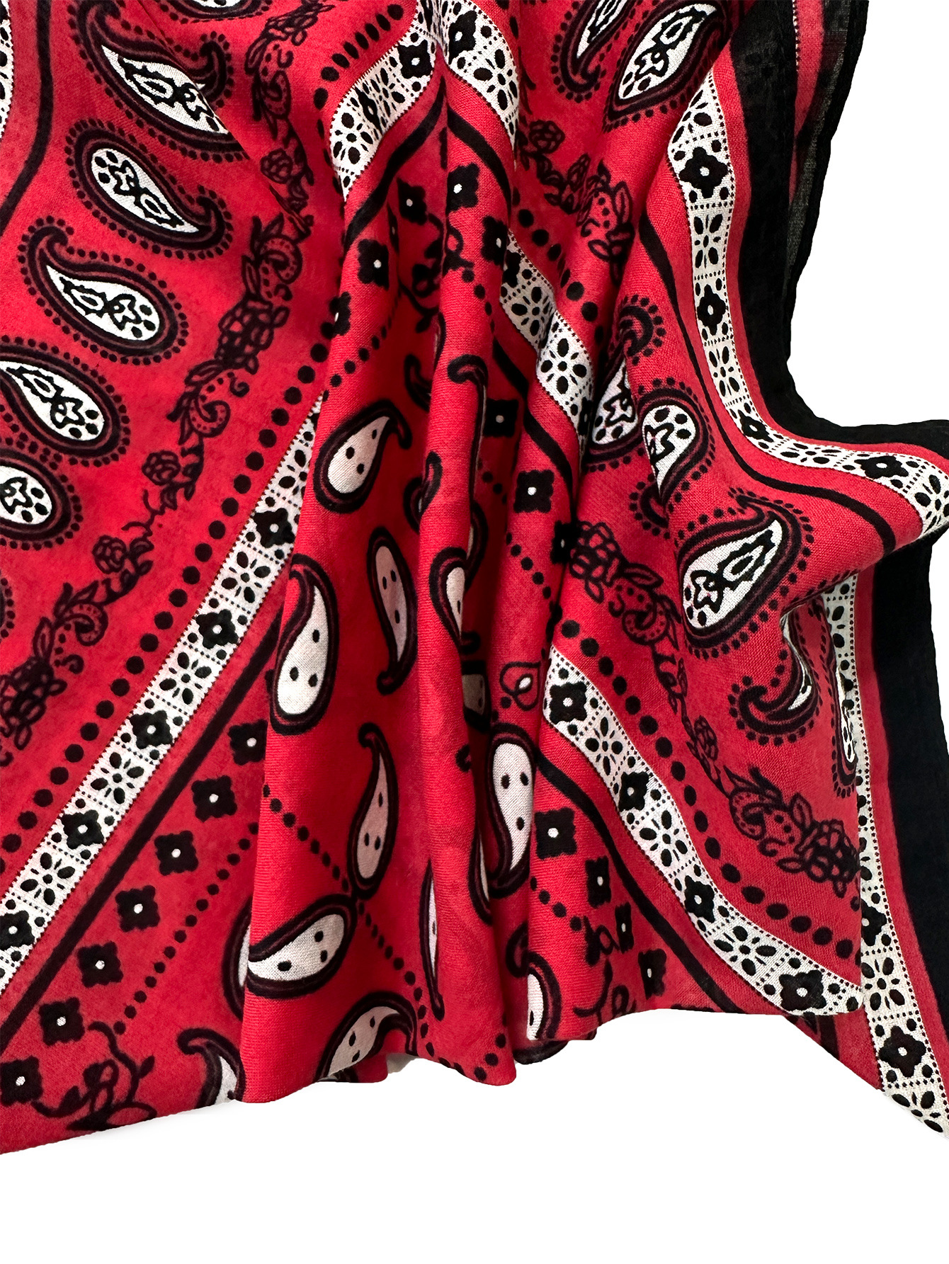 欧美热销 跨境专供 时尚纯棉腰果小方巾组合装 厂家批发详情9