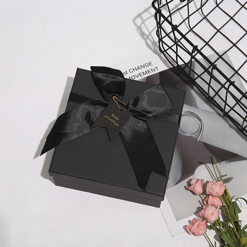Black gift box, empty box, wholesale gift box, birthday souvenir gift box, present box, super large and high-end gift packaging box pic 8