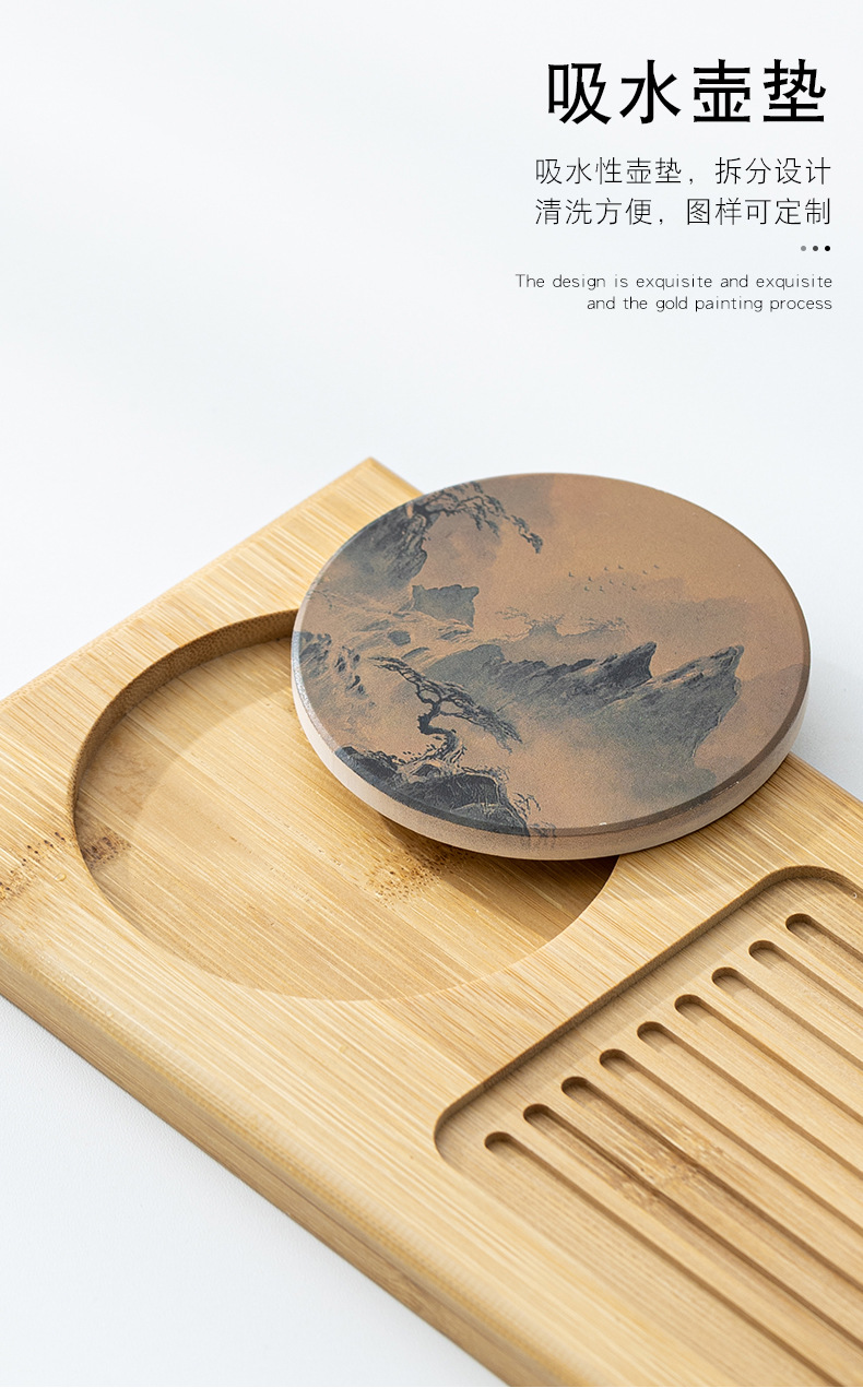 Travel tea set, quick guest cup, one pot, three cups, portable covered bowl, small set, outdoor kung fu set, tea brewing advertising gift pic 42