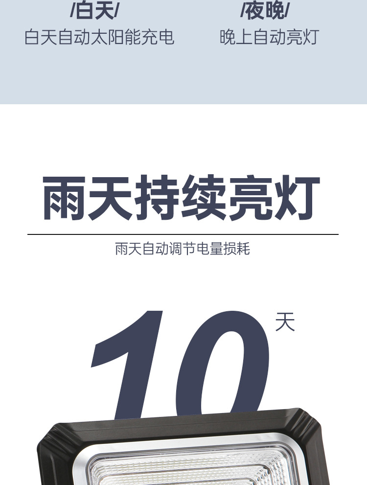 Cross-border special supply of solar floodlights, split-type ultra-bright garden lights, home outdoor wall lights, advertising floodlights pic 5