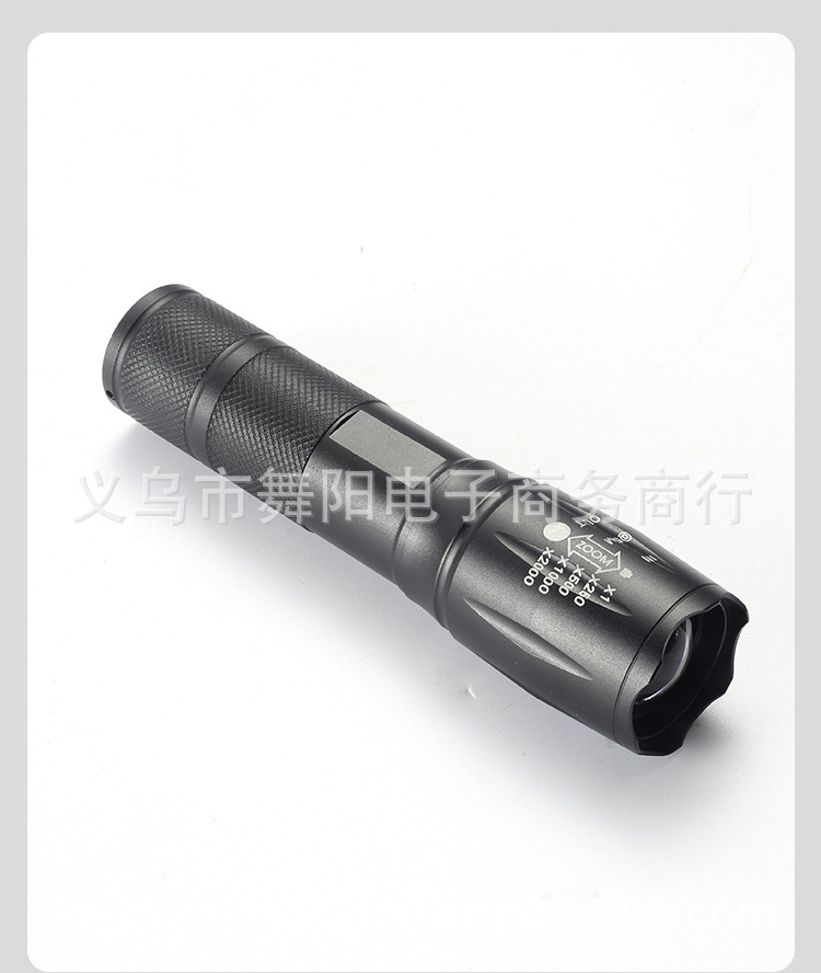 Factory wholesale XML-T6 telescopic zoom high-intensity flashlight long-range outdoor charging mini aluminum alloy small hand tube pic 18
