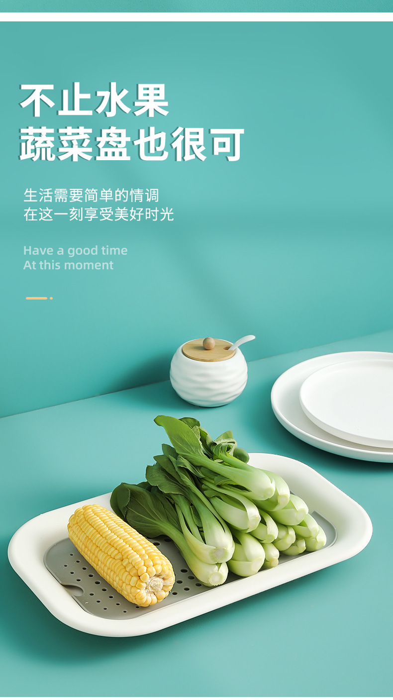 Creative and personalized modern double-layer draining tray, Nordic-style living room coffee table, candy basket, snack plate, fruit plate pic 5