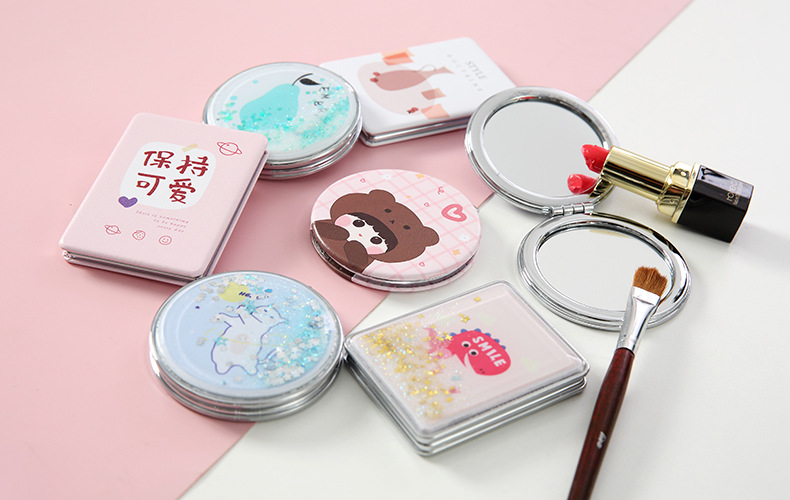 创意折叠小镜子随身携带卡通化妆镜抖音网红小姐姐便携旅游小镜子详情14