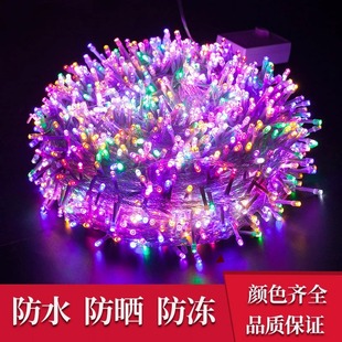 Small colored lights, flashing lights, string lights, starry sky outdoor waterproof low-voltage tree lights, garden lights, string led solar leather wire lights pic 1