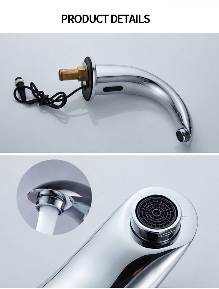 Intelligent fully automatic sensor faucet, single cold and hot infrared hand wash, household bathroom washbasin faucet, all copper pic 37