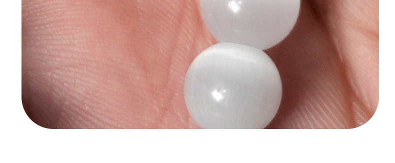 Natural cat's eye stone crystal bracelet, wholesale of white cat's eye stone loose beads, best friend gift, fashionable and versatile, night market supply, cultural and artistic bracelet, string beads, cultural and artistic Buddhist beads pic 13