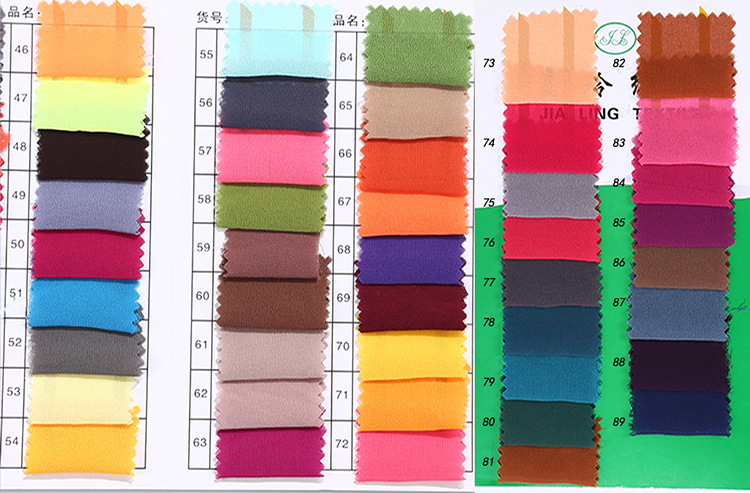Factory direct sales of 75d pearl chiffon fabric for shirts, fashion dresses and solid-color chiffon fabric pic 10