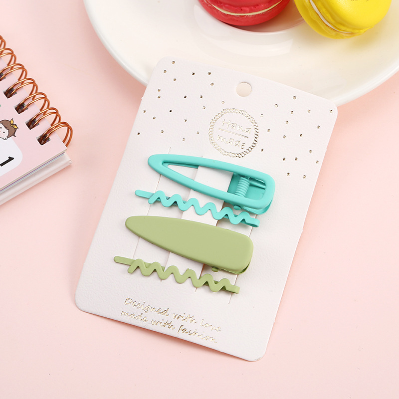 新款AB款发夹 马卡龙糖果色女式发饰5cm树脂鸭嘴夹头饰简约刘海夹详情12