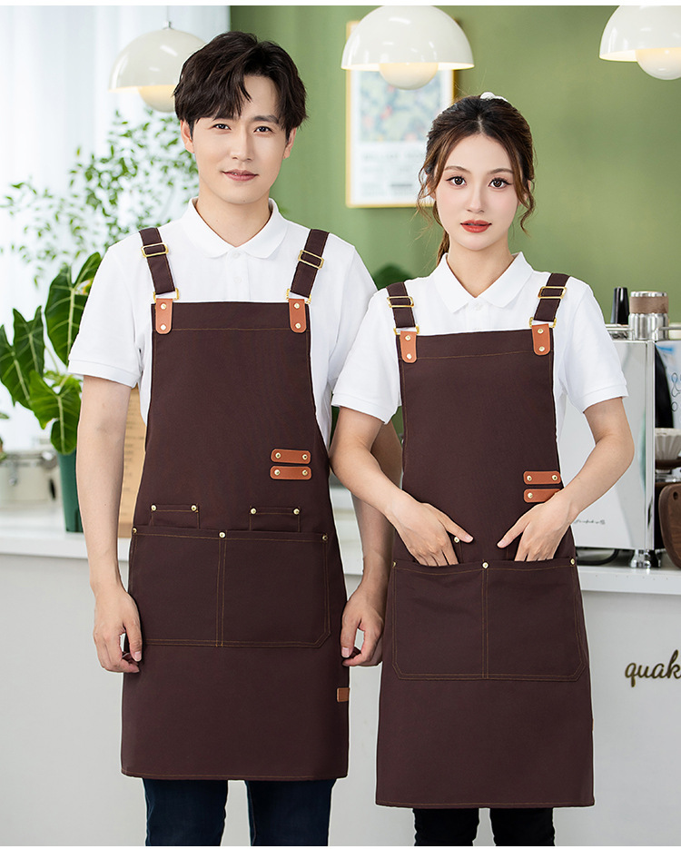 高档围裙印字logo咖啡奶茶餐厅礼品防油污工厂采购批发礼品工作服详情20