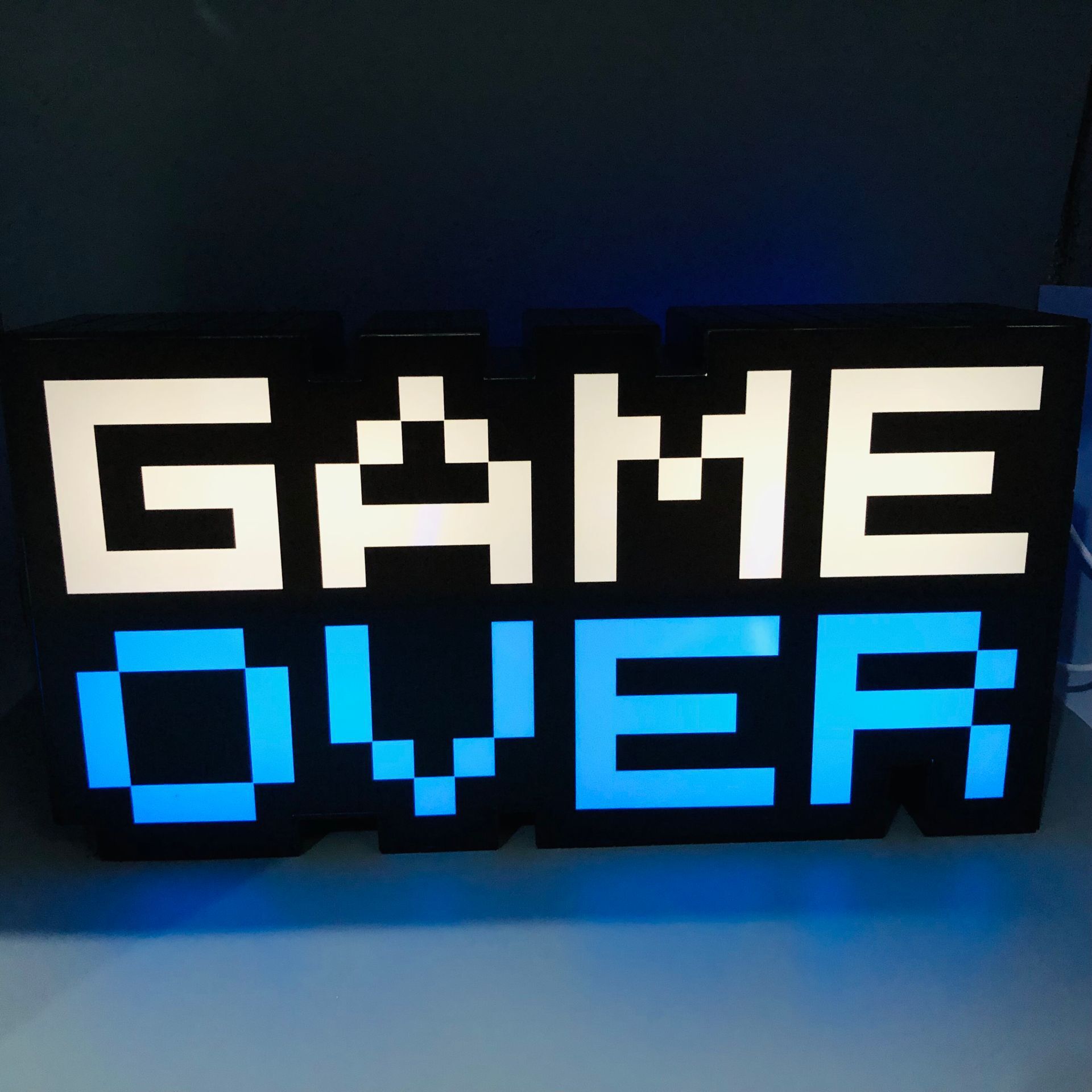 Video Game sound game logo light, seven-color night light, Game over letter LED decorative light pic 2