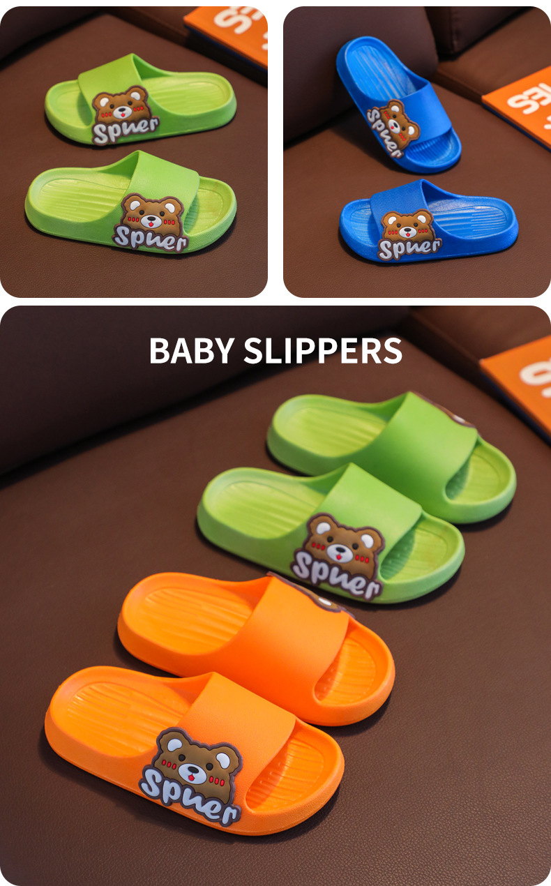 儿童拖鞋夏季2023新款小熊宝宝女童小童大童家居室内防滑男童拖鞋详情13