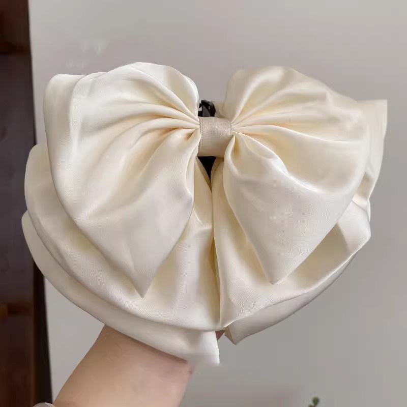 The new head accessories of the national trend series, such as bow hair clips, high-end satin multi-layered ponytail clips, semi-tied hair clips and hair accessories pic 19
