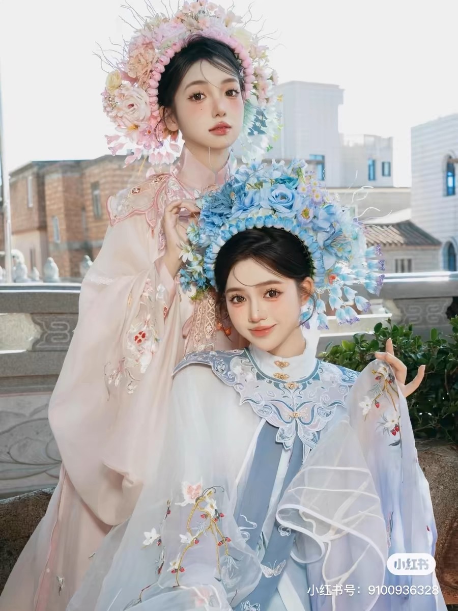 福建泉州浔埔女簪花头饰民族风花围高颜值爆款仿真花泉州簪花新款详情4