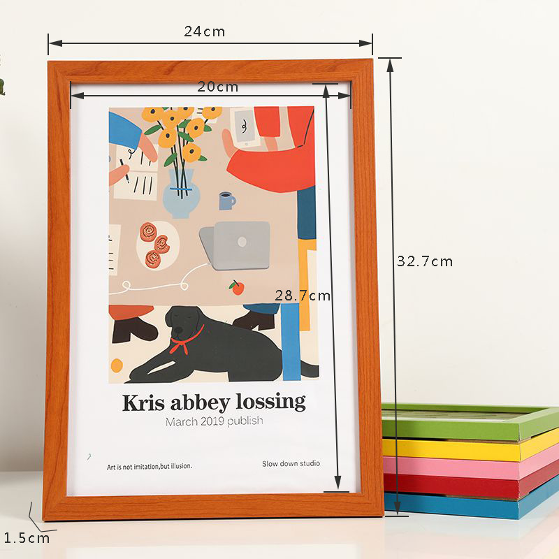 a3A4 wooden photo frame stand, wall hanging, 12-inch, 16-inch, 20-inch framed picture frame, 5-inch, 6-inch 4-kai, 8K, 16K wholesale pic 5