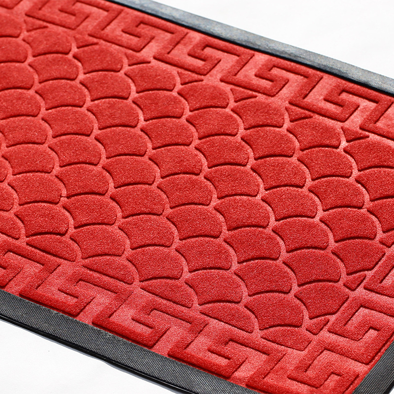 Entrance floor MATS, door carpet, cross-border special for indoor and outdoor brushed and embossed rubber door MATS, household dragon scale pattern pic 4