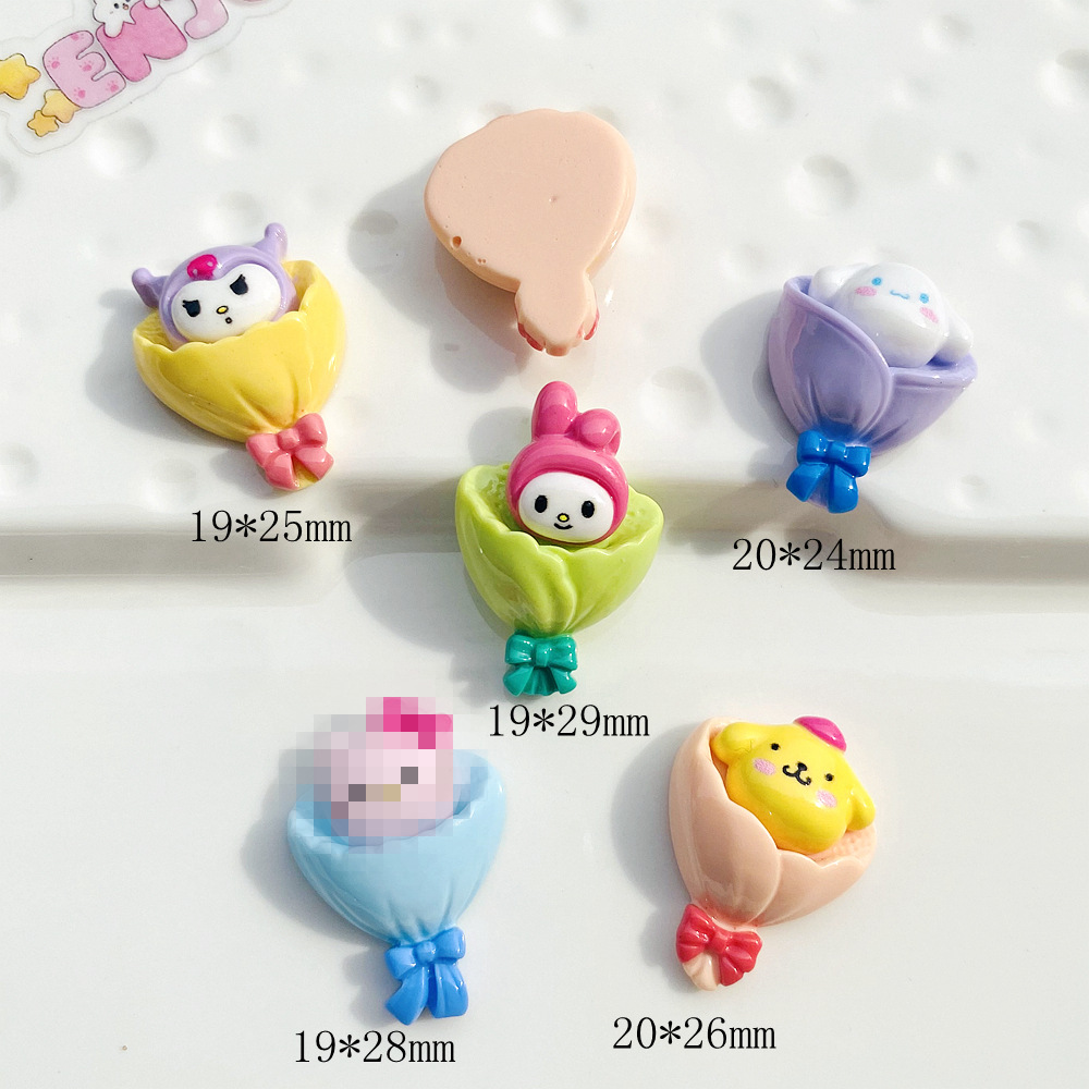 树脂配件批发diy配件手工材料鞋扣帽子手机壳配饰亮面糖果兔子详情13
