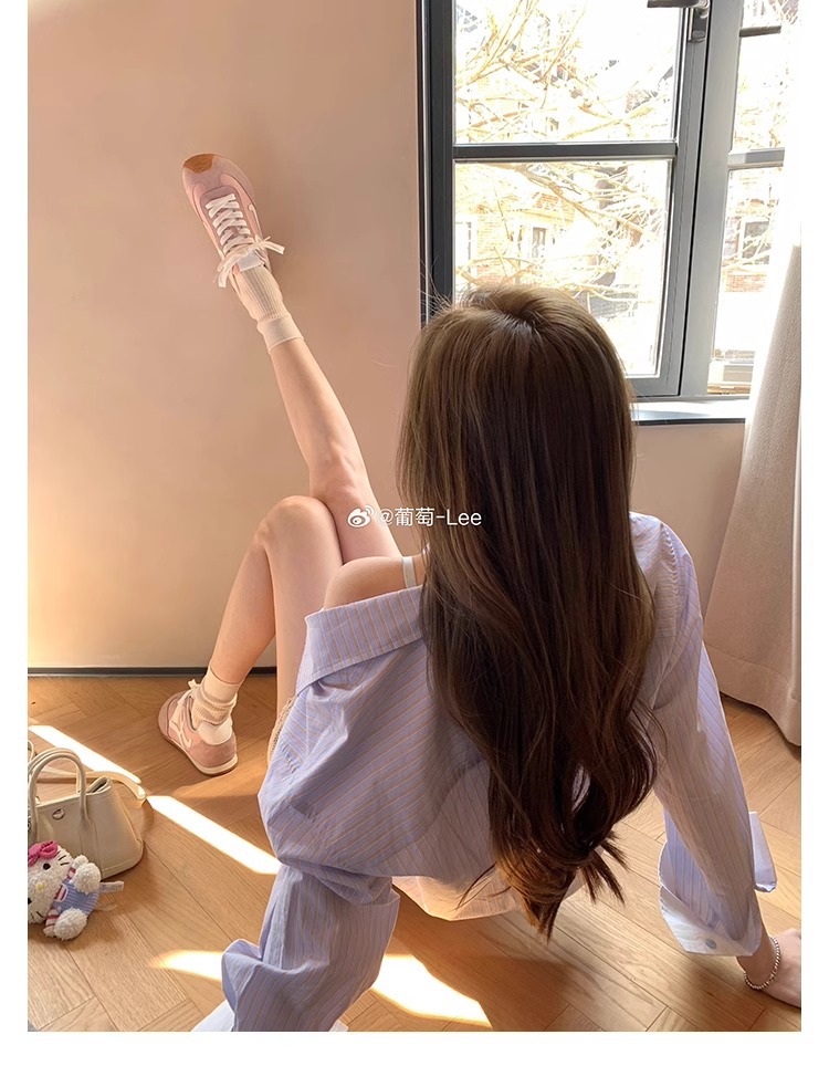 葡萄妈歪头内增高德训鞋休闲风撞色拼接系带运动大头小白鞋女详情29